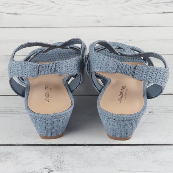 London Fog 7.5M Women's Light Blue, Heel Sling Strap, Open Toe Sandals - Picture 4 of 10